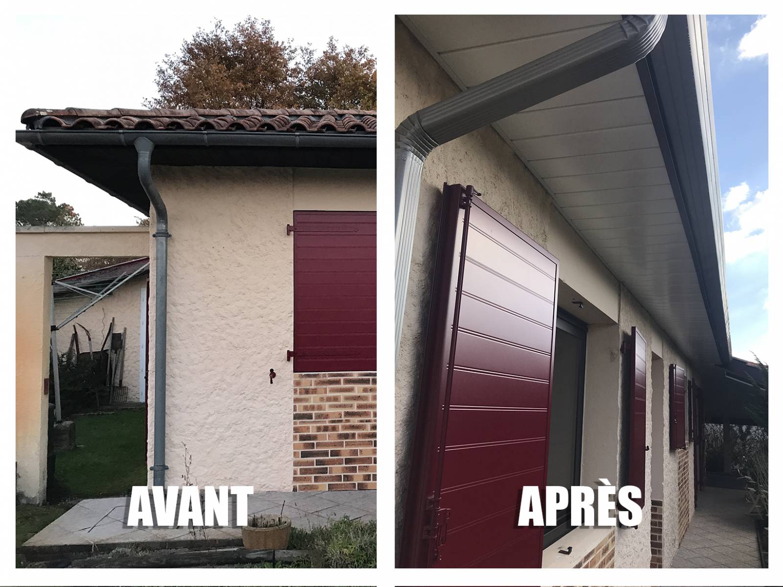 Fabricant de gouttière aluminium sans raccord avec descente Sanguinet 40460