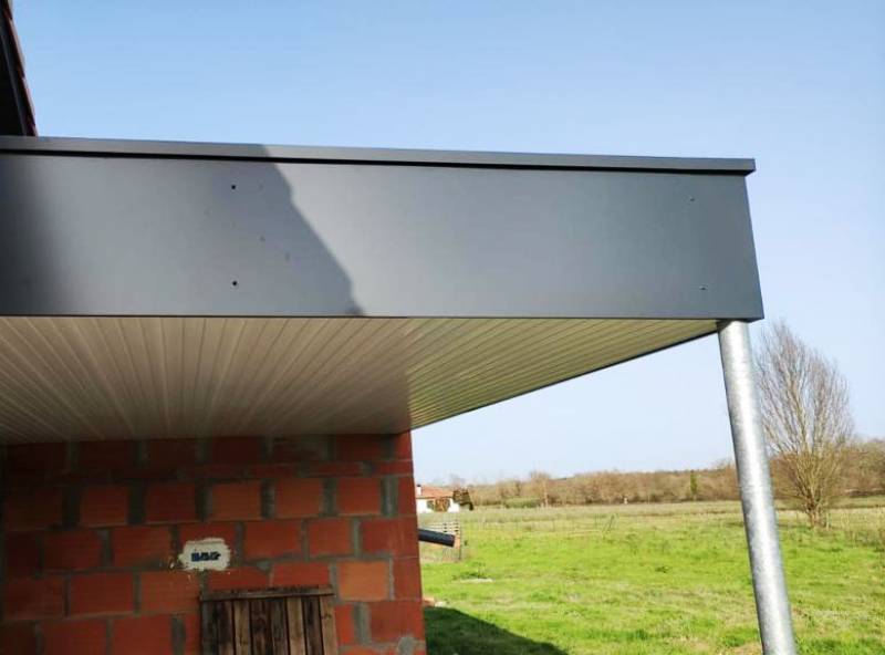 Pose de couvertine en aluminium sur la commune de Tilh