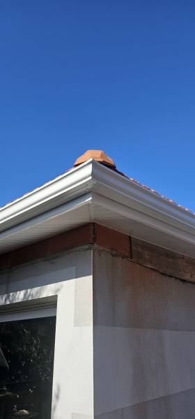 Choisir une entreprise pour la pose de gouttières G300 et de descentes 60x80 blanches à Biscarrosse