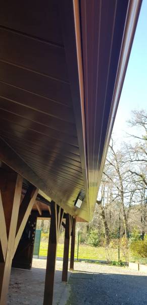 Gouttière Niagara et descente en aluminium à Biganos