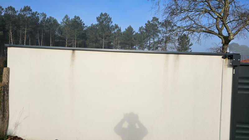 Une couvertine en continue en aluminium bleu ardoise à Mimizan