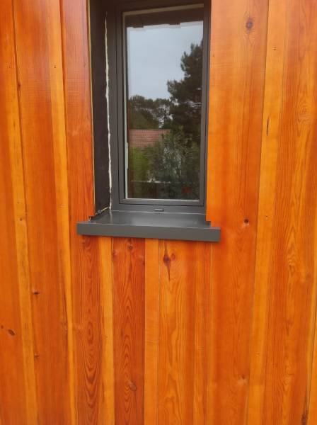 Habillage de bandeaux et gouttières Niagara aux descentes 60x80 RAL 7022 pas cher à la Teste-de-Buch