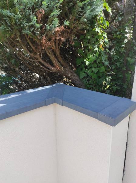 Couvertines en continue couleur gris antique chantier à Biscarrosse par DAL'ALU