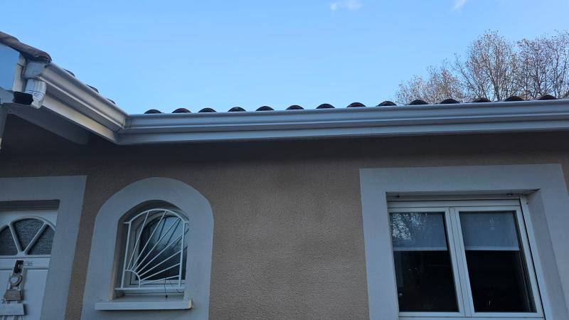 Bandeaux sur mesure et en aluminium blanc avec parefeuilles au Barp pour vos extérieurs